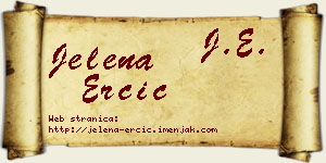 Jelena Erčić vizit kartica